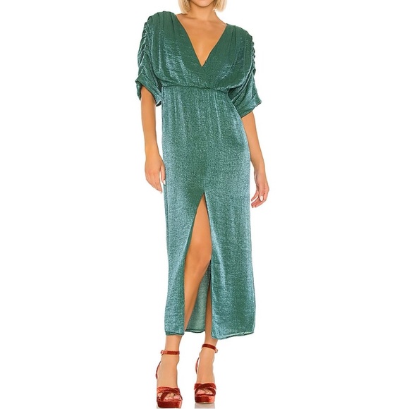 House of Harlow 1960 x Revolve Emerald Rhea Maxi Dress NWT Sz S - Picture 2 of 15